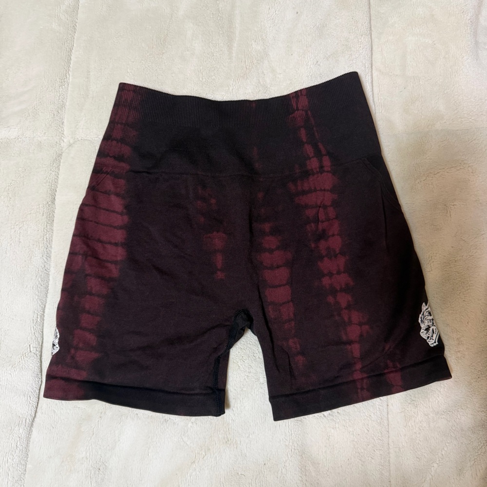 Black and Burgundy Darc Shorts